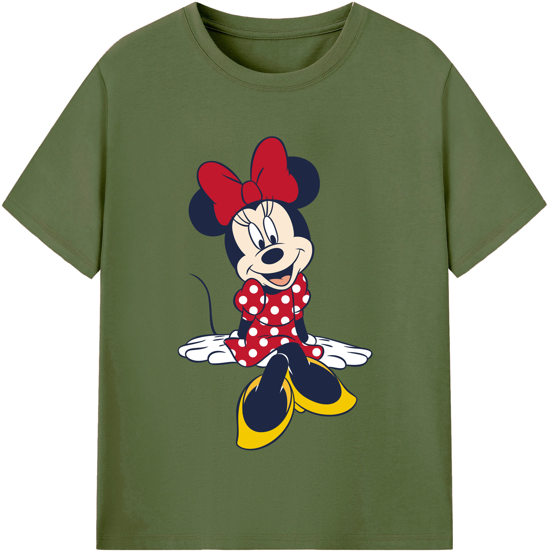 （画像用） ミッキーマウス Mickey Mouse 綿100％半袖Tシャツ（フロントプリント）